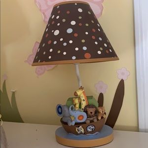 Lambs and Ivy Jungle theme nursery lamp